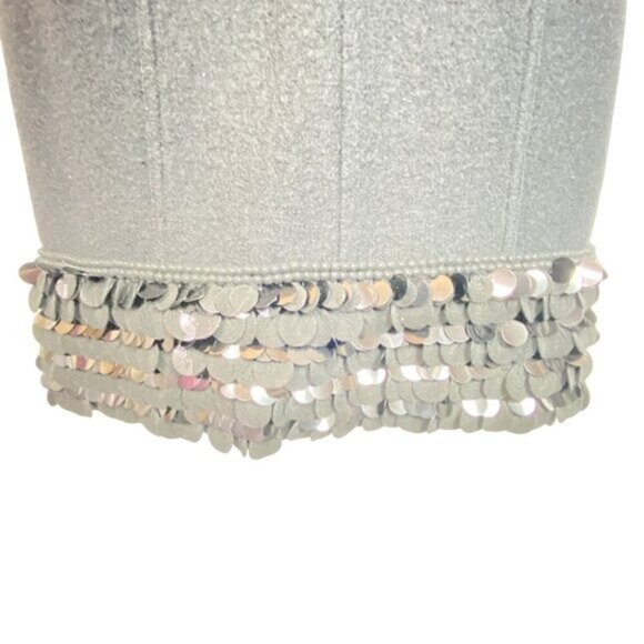 Tory Burch A-Line Wool Dress With Large Sequin Hem Detail Size Large - Picture 8 of 15